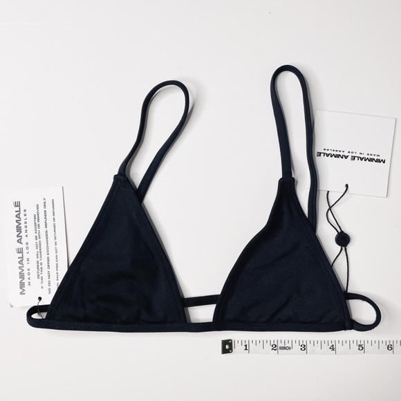 NWT MINIMALE ANIMALE Black Bikini Lucid XS Top & Nolita Thong Small Bottom - Picture 5 of 12